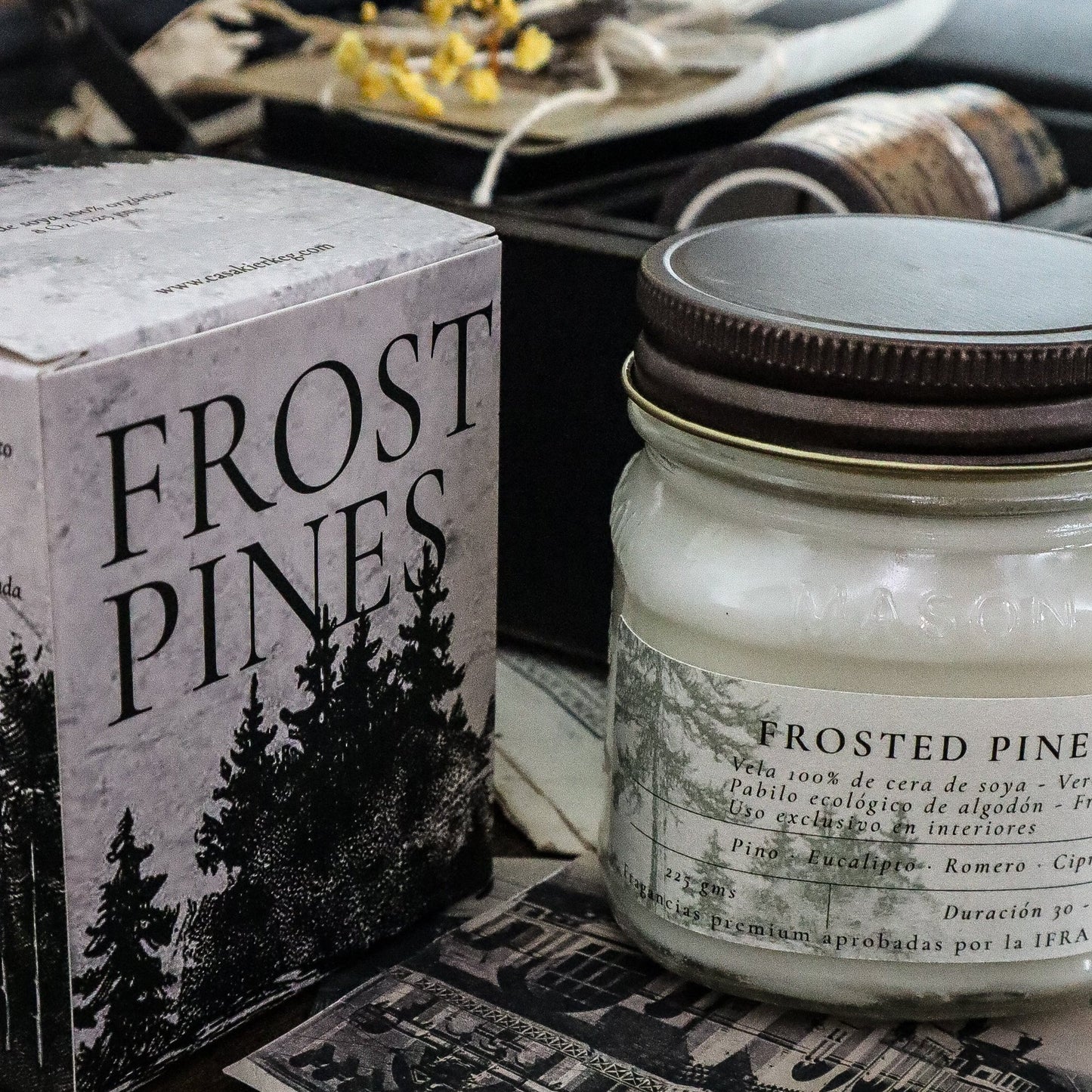 Frosted pines